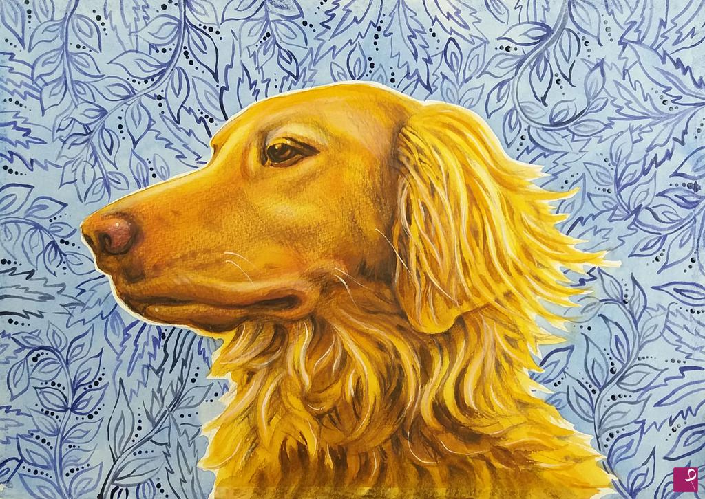 quadri in vendita online - ritratto di un cane