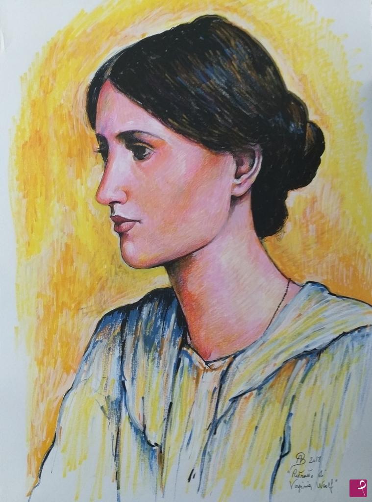 quadri in vendita online - Ritratto di Virginia Woolf