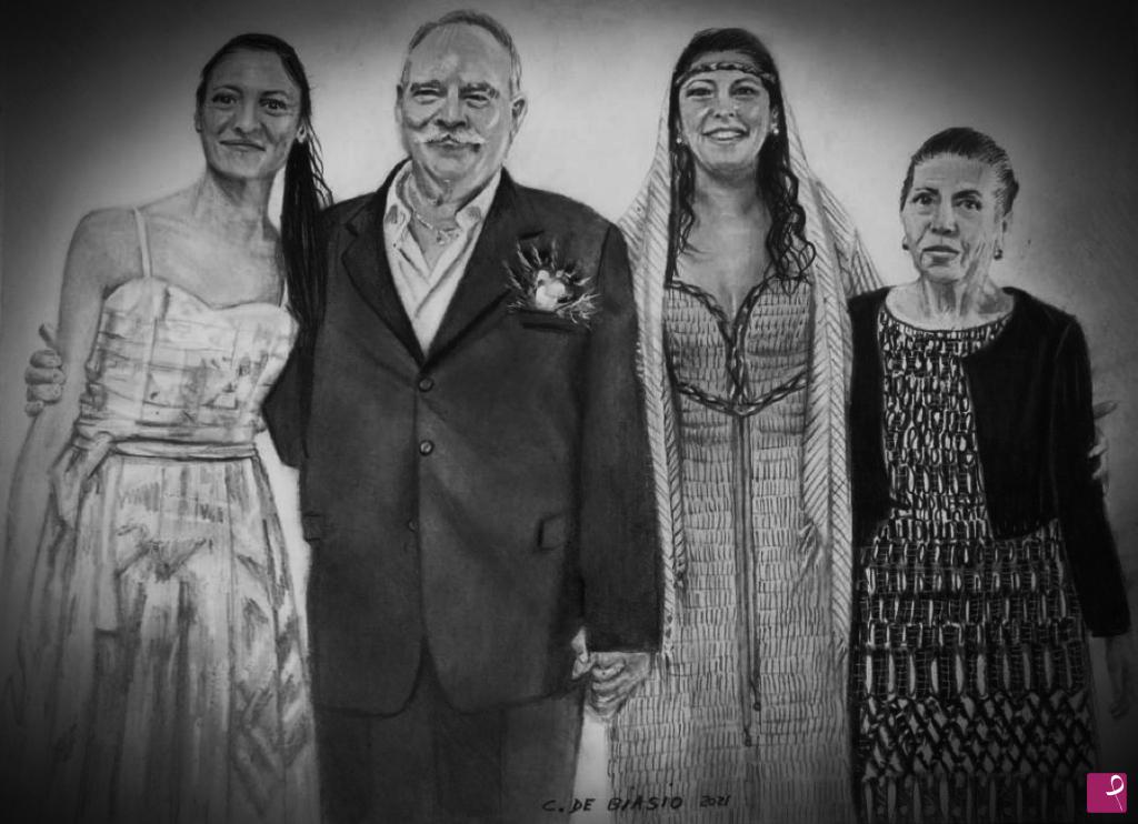 quadri in vendita online - RITRATTO   giorno  del  matrimonio