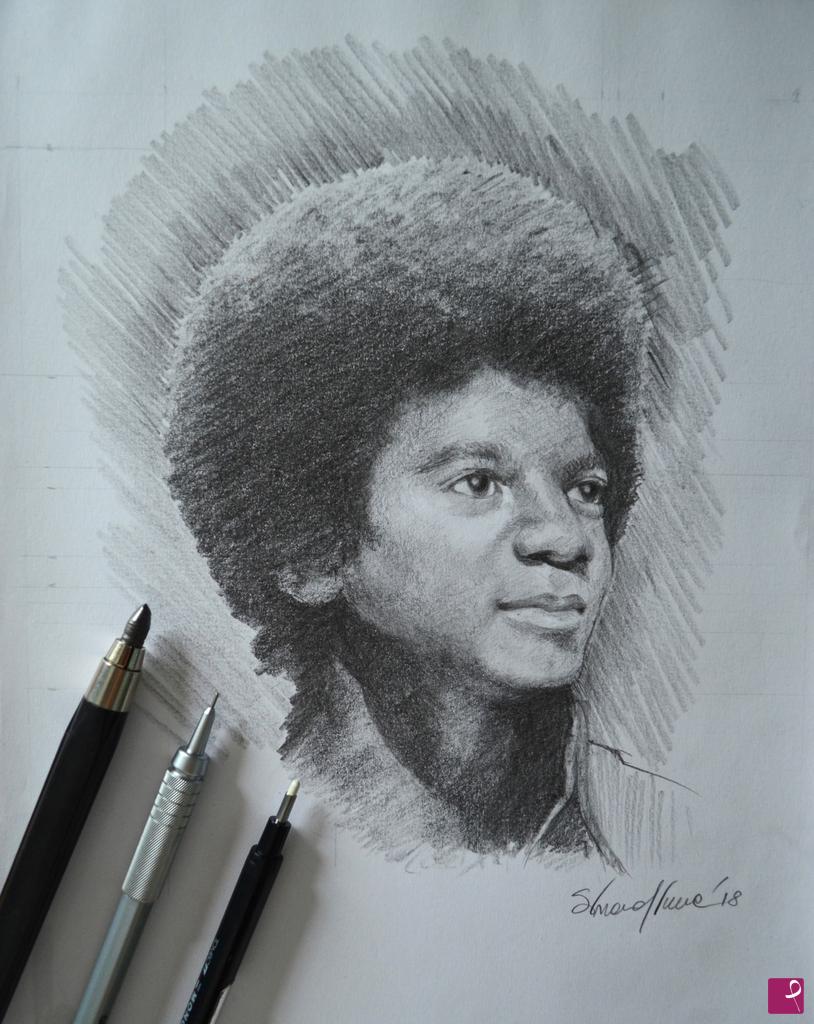 quadri in vendita online - Ritratto giovane Michael Jackson