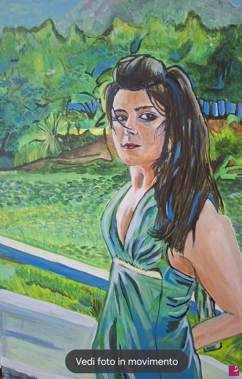 quadri in vendita online - RITRATTO IN GIARDINO