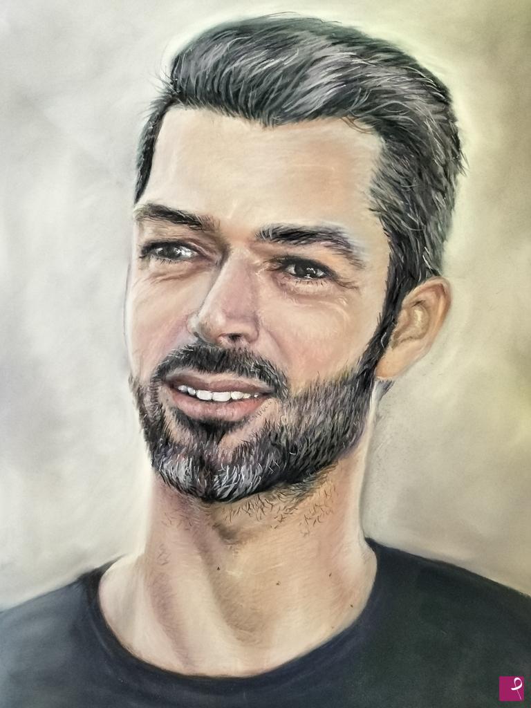 quadri in vendita online - Ritratto Luca Argentero