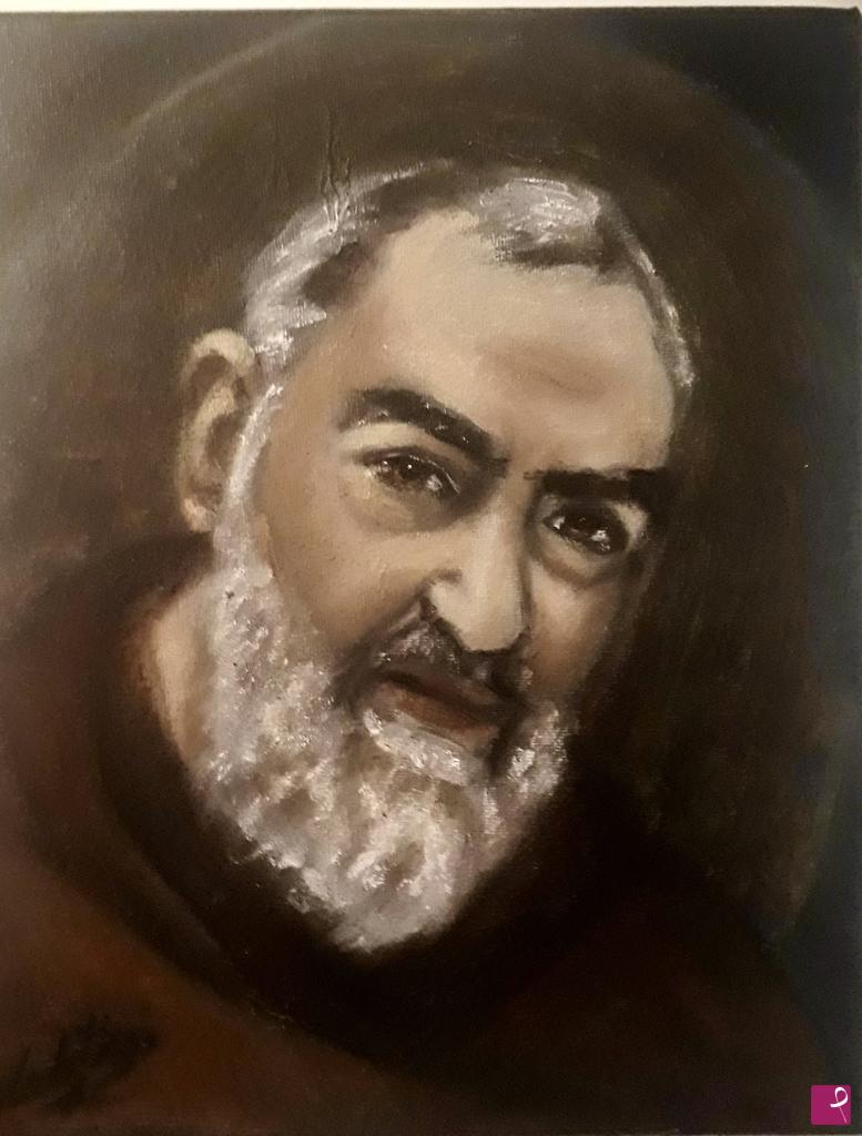 quadri in vendita online - Ritratto padre pio