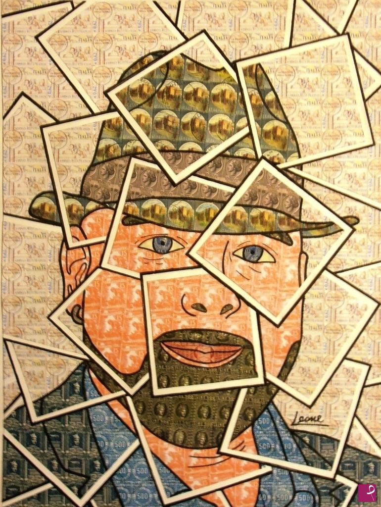 quadri in vendita online - RITRATTO-PUZZLE DI ANTHONY LION (mio figlio)