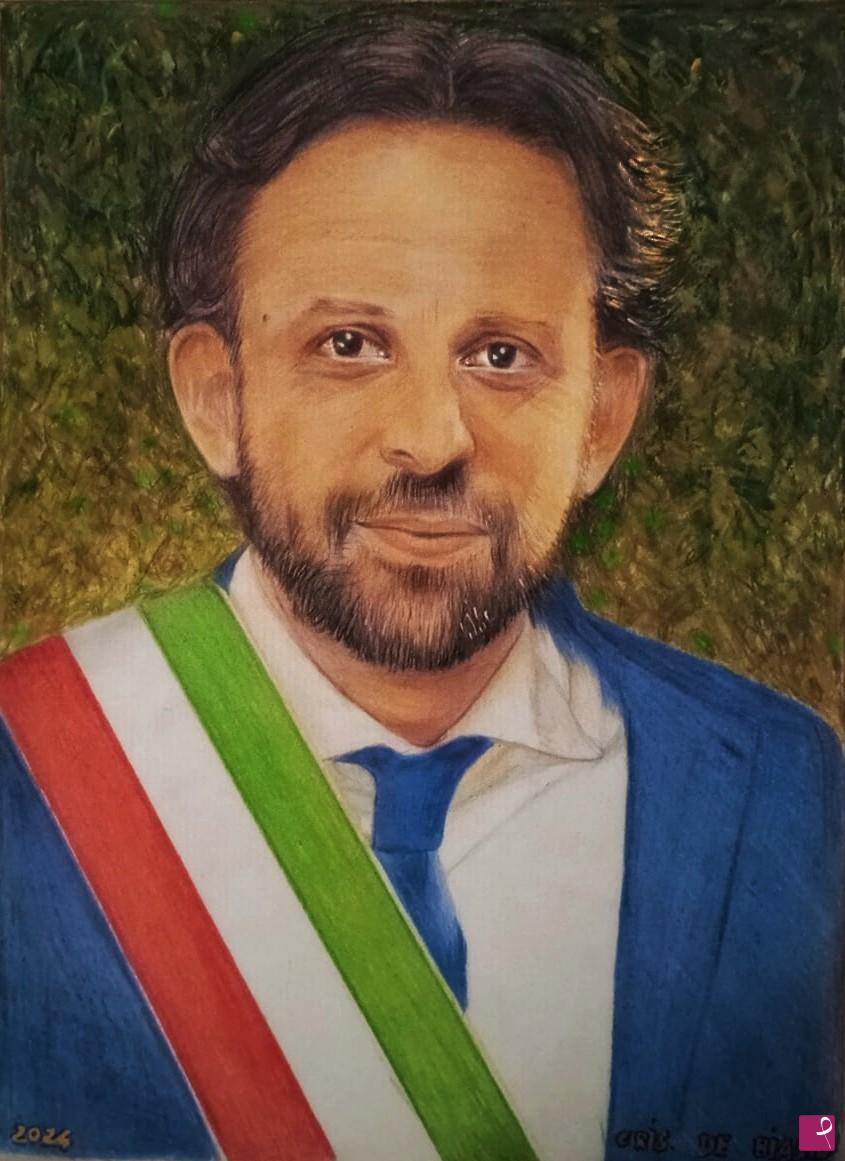 quadri in vendita online - Ritratto sindaco  Michele Avola