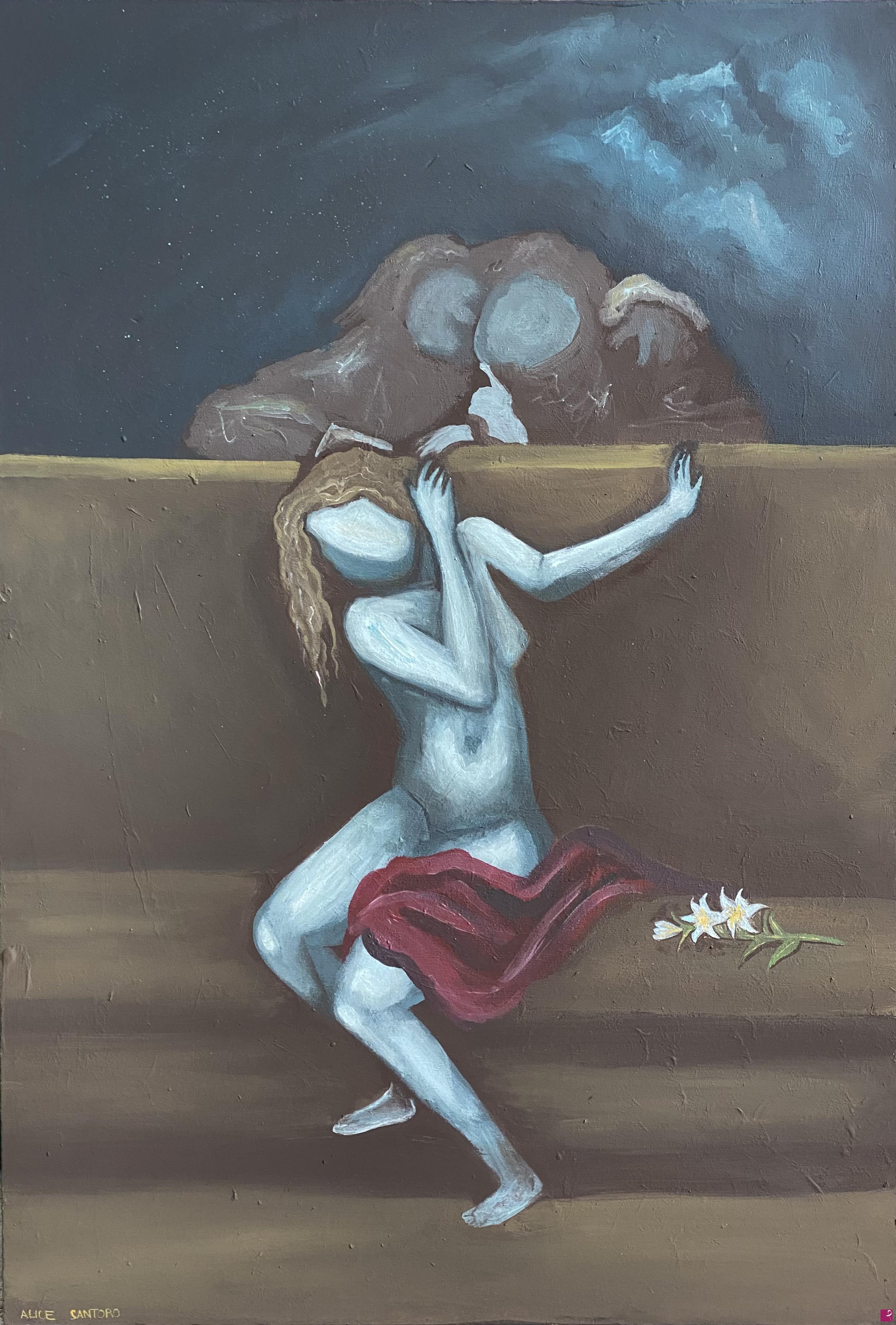 quadri in vendita online - Rivisitazione “Susanna e i vecchioni di Artemisia Gentileschi”