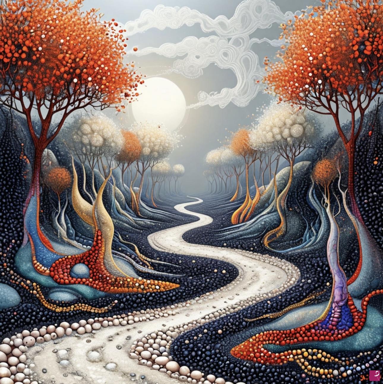 quadri in vendita online - Road in forest2