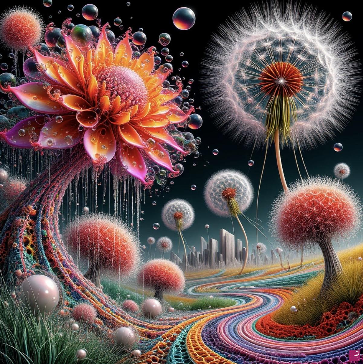 quadri in vendita online - Roadside flowers