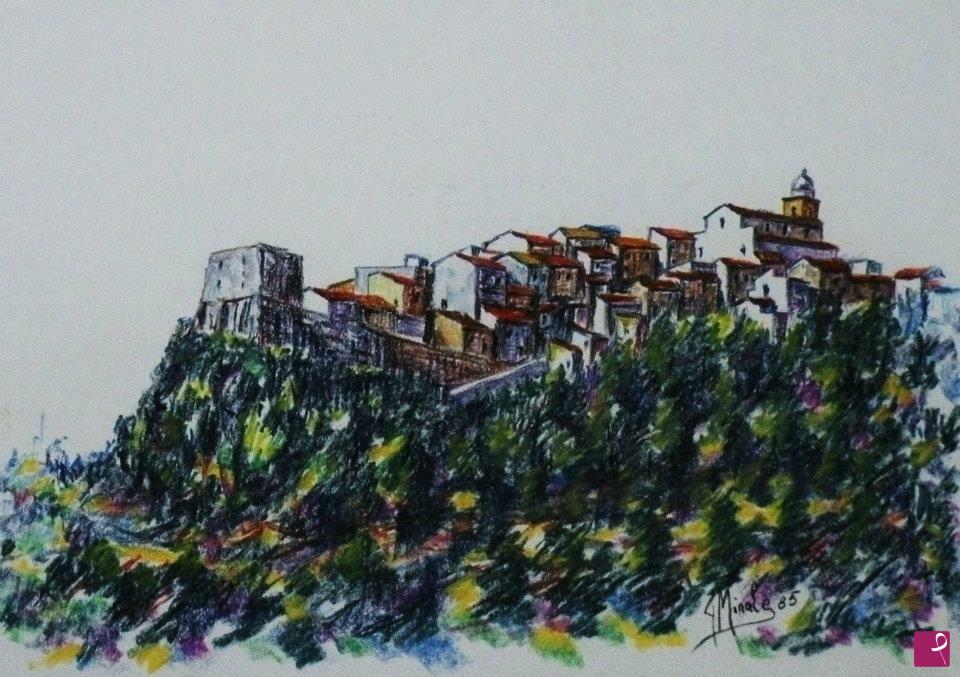 quadri in vendita online - ROIO DEL SANGRO - CH - PAESE D'ABRUZZO 
