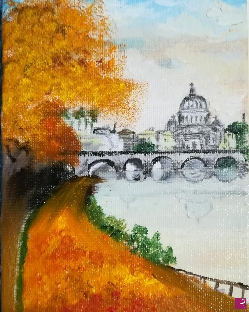 quadri in vendita online - Roma a in autunno (in miniatura) 