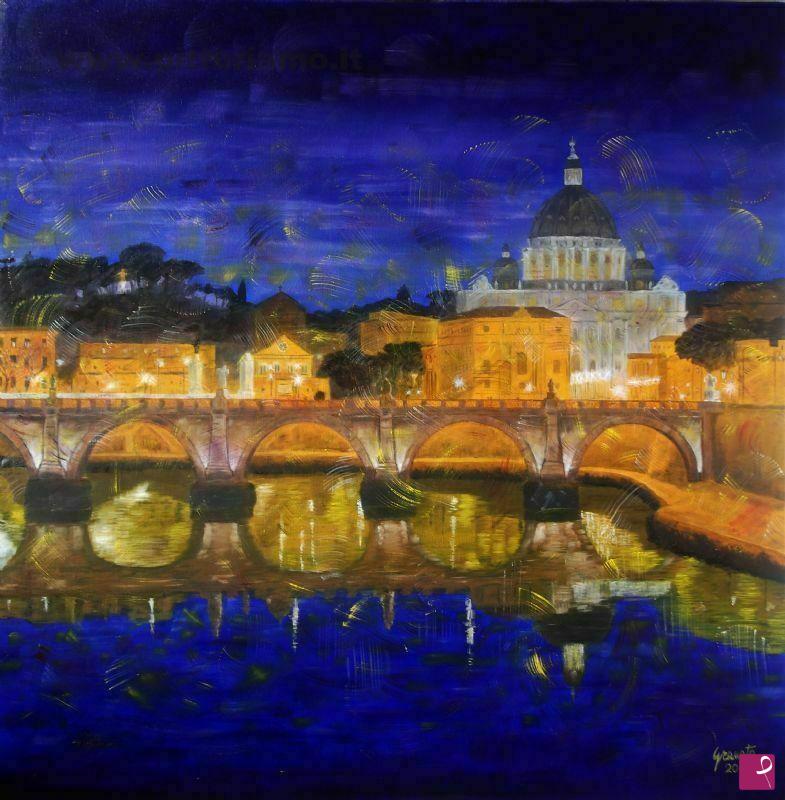 quadri in vendita online - Roma di notte