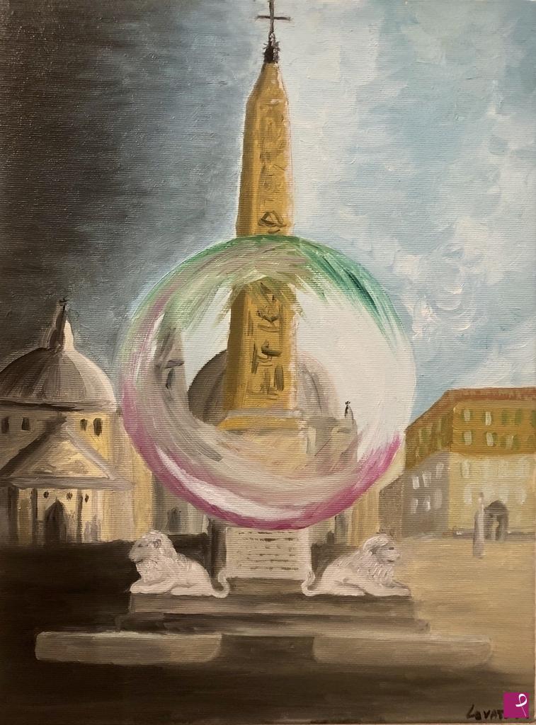 quadri in vendita online - Roma in una bolla di sapone