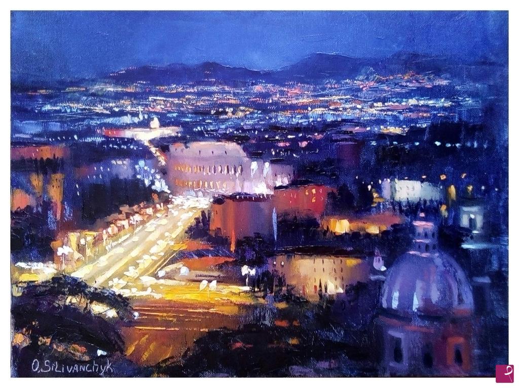quadri in vendita online - Roma notturna
