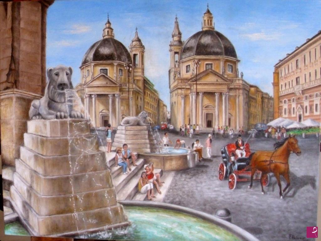 quadri in vendita online - Roma "Piazza del Popolo"