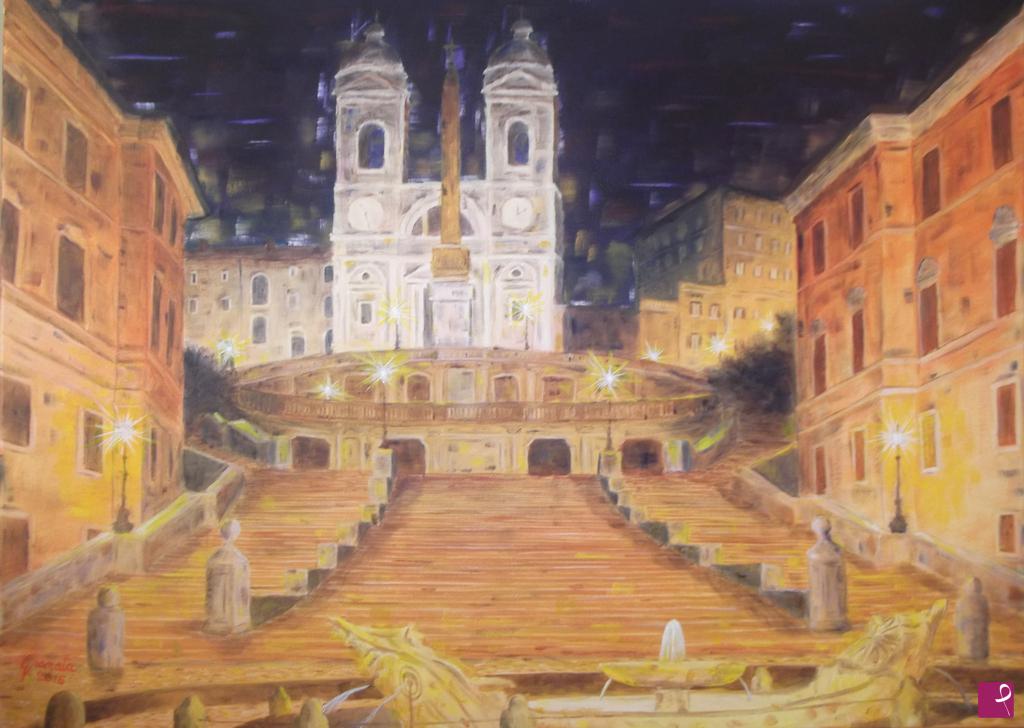quadri in vendita online - Roma, Piazza di Spagna