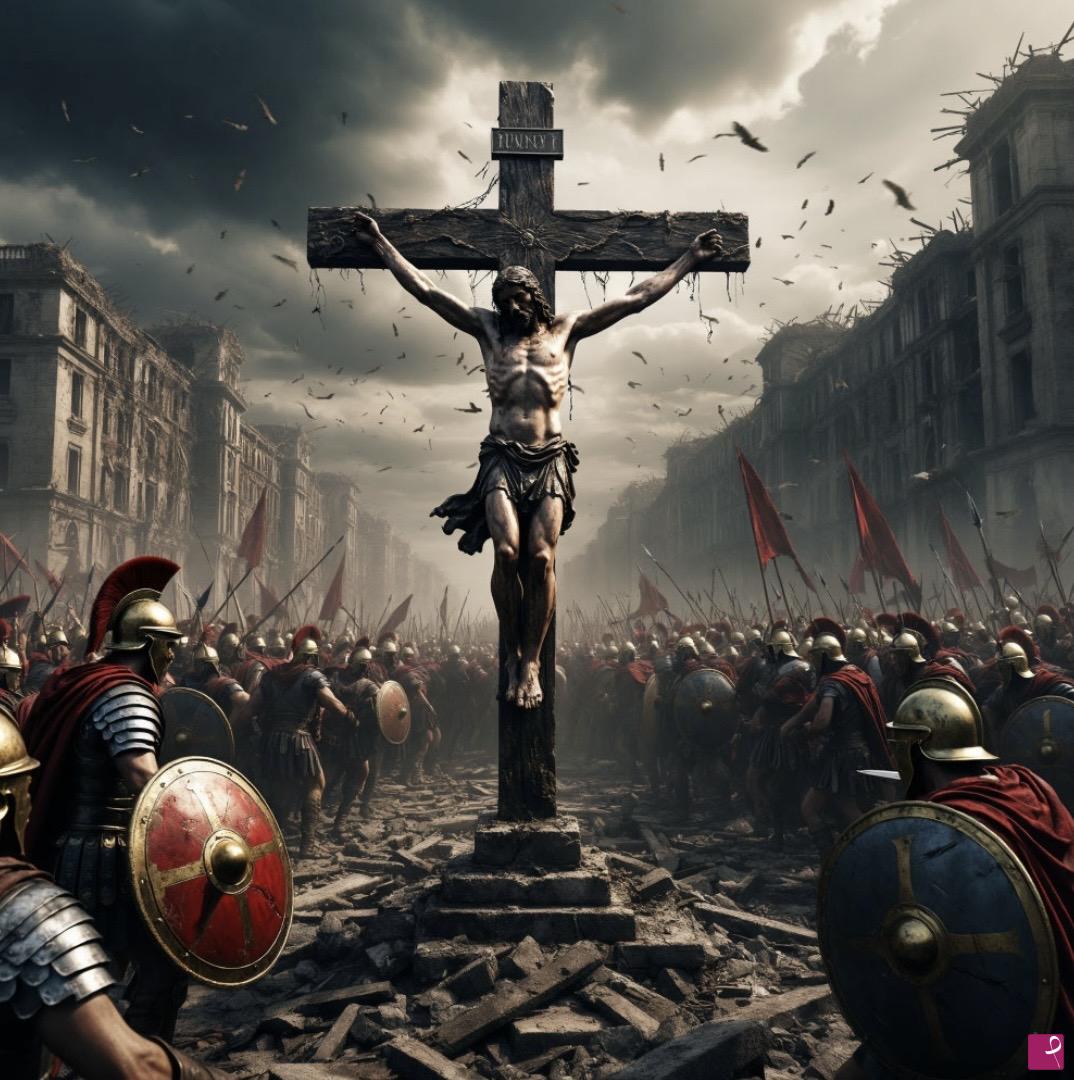 quadri in vendita online - Roman legions enter the city