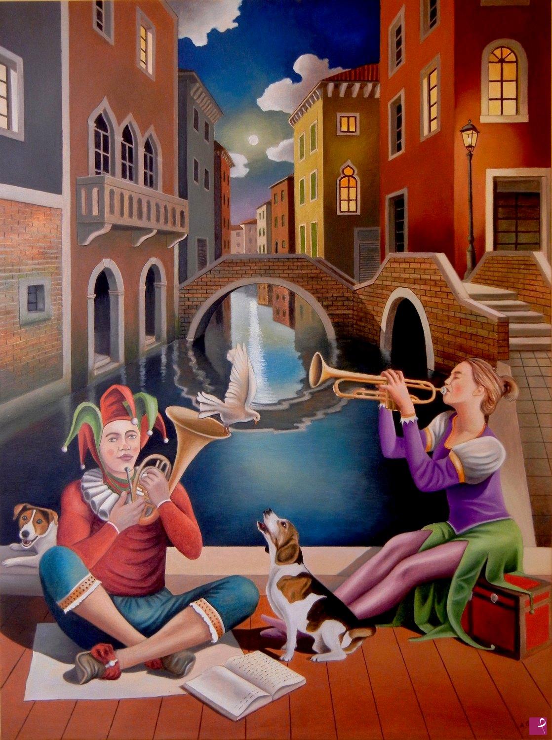 quadri in vendita online - Rondò veneziano 2° versione (new music bend)
