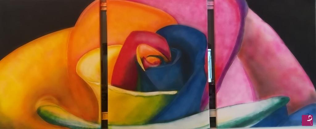 quadri in vendita online - Rosa Arcobaleno 