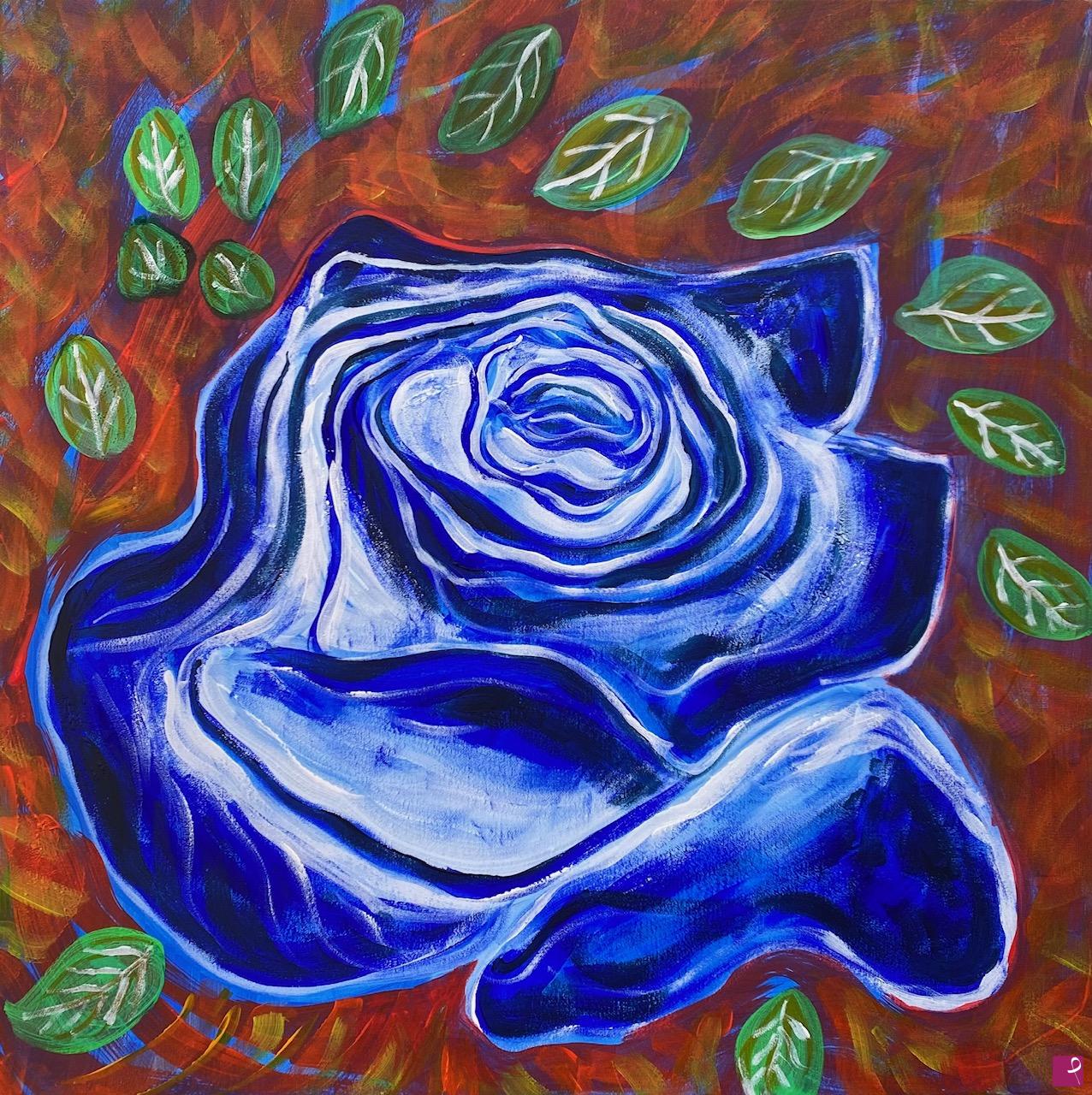 quadri in vendita online - Rosa blu