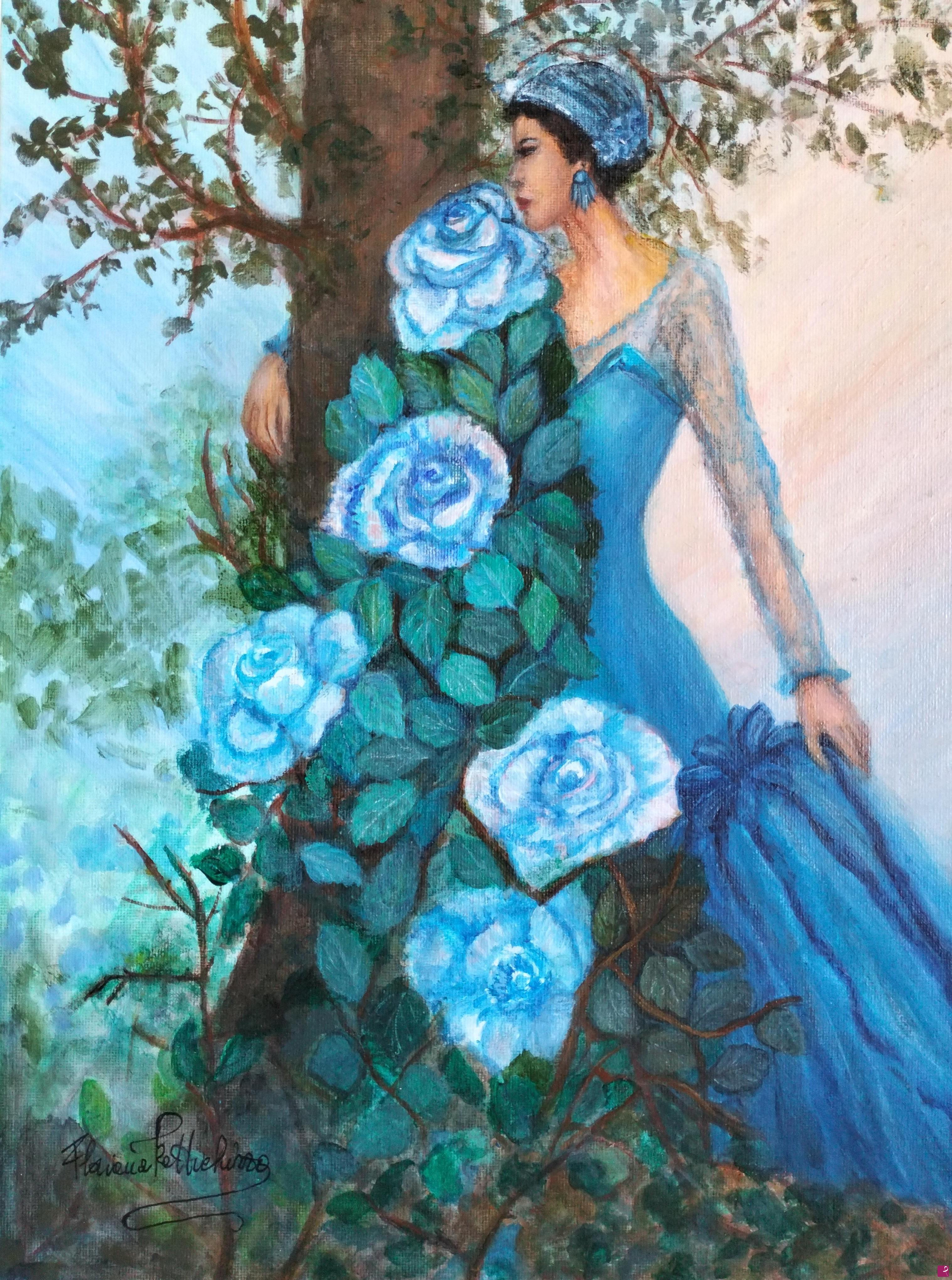quadri in vendita online - Rosa blu.