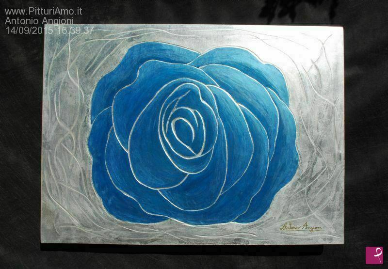 quadri in vendita online - Rosa blu