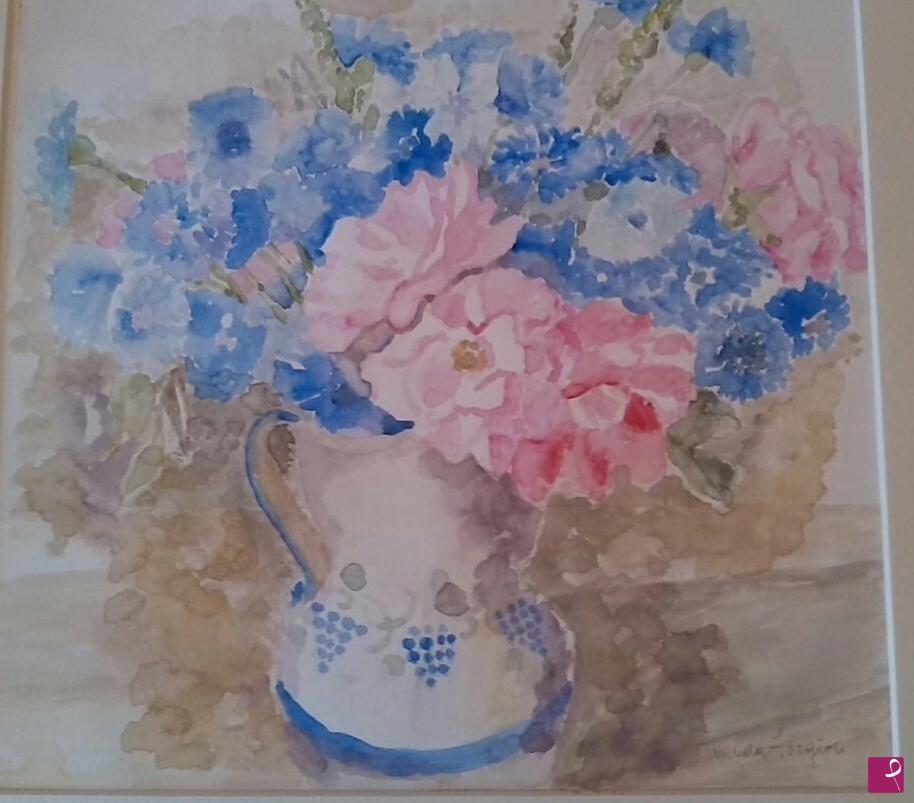 quadri in vendita online - rosa e blu 1