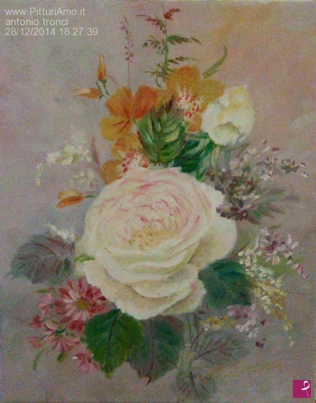 quadri in vendita online - rosa in bocciolo