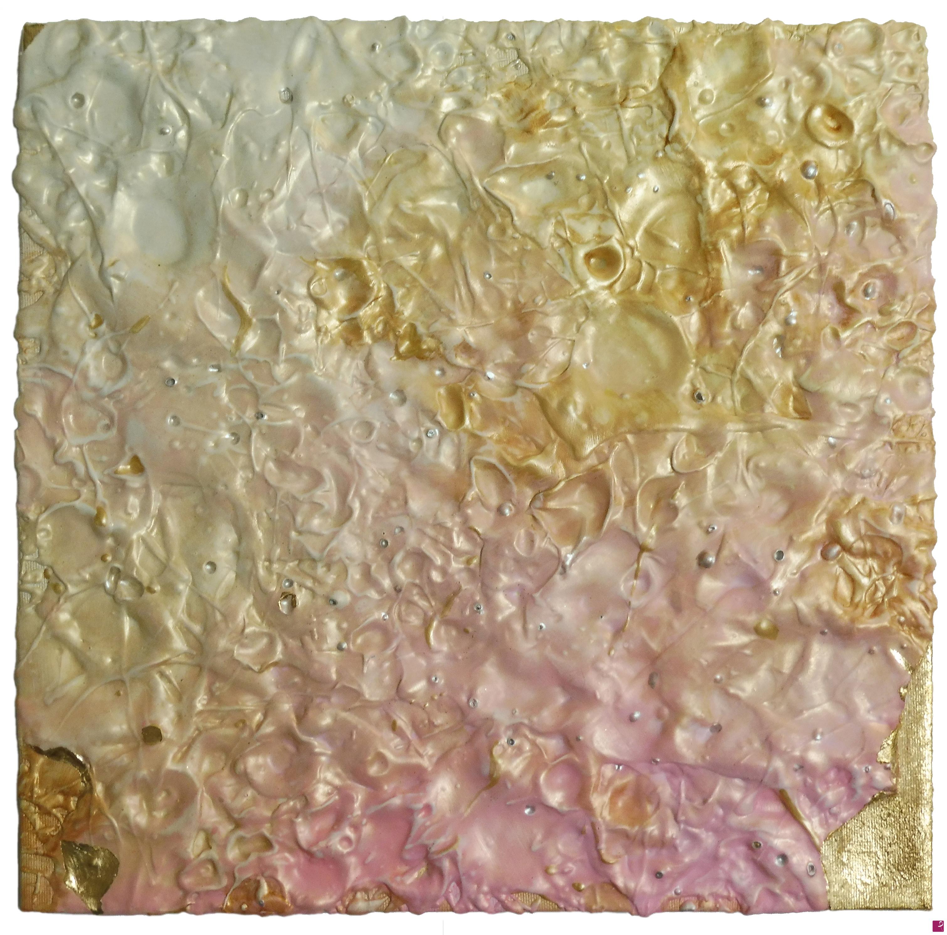 quadri in vendita online - Rosa oro perla