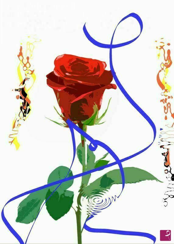 quadri in vendita online - Rosa rossa - painting