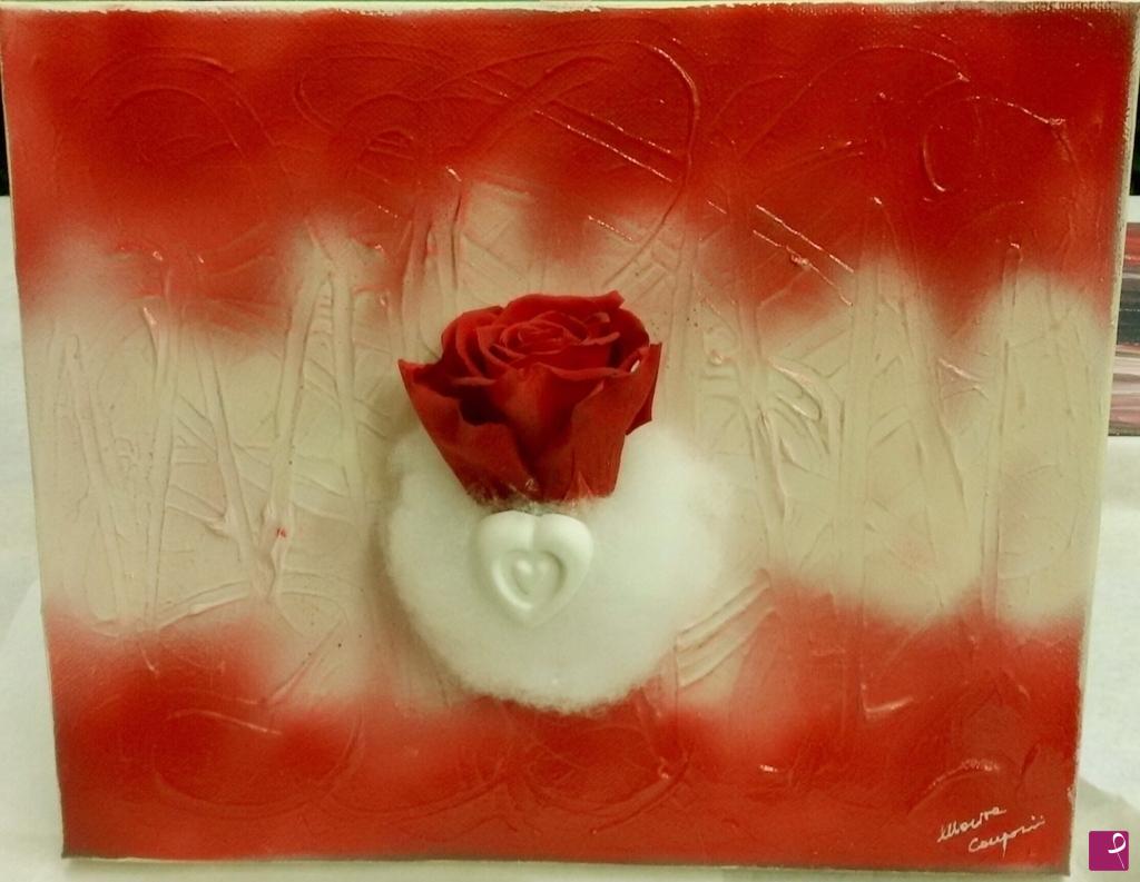 quadri in vendita online - Rosa rossa 1