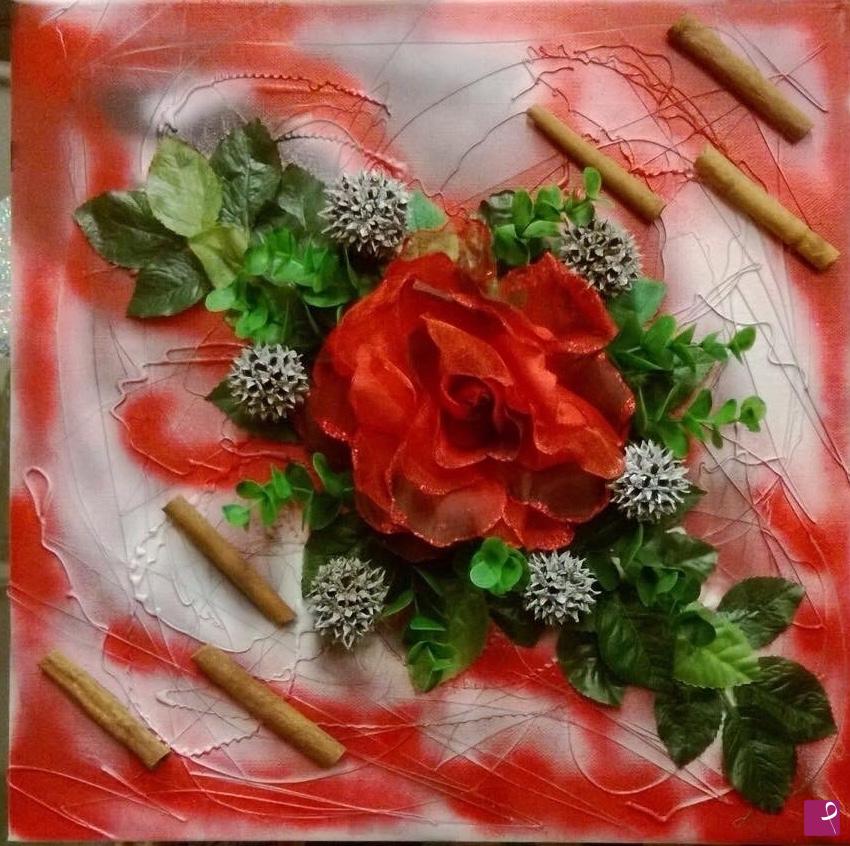 quadri in vendita online - Rosa rossa 