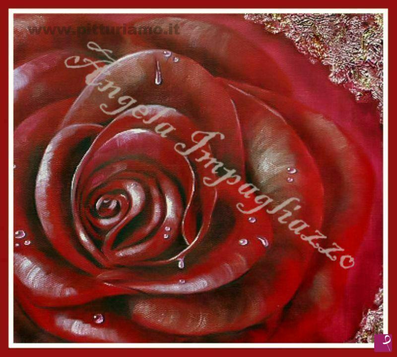 quadri in vendita online - rosa rossa