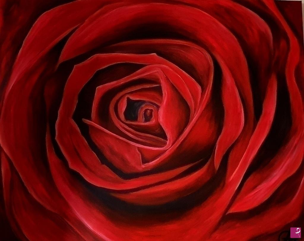 quadri in vendita online - Rosa rossa