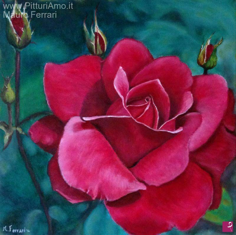 quadri in vendita online - Rosa Rossa