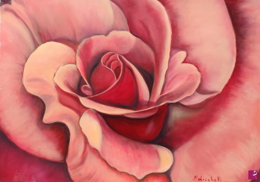 quadri in vendita online - Rosa rossa