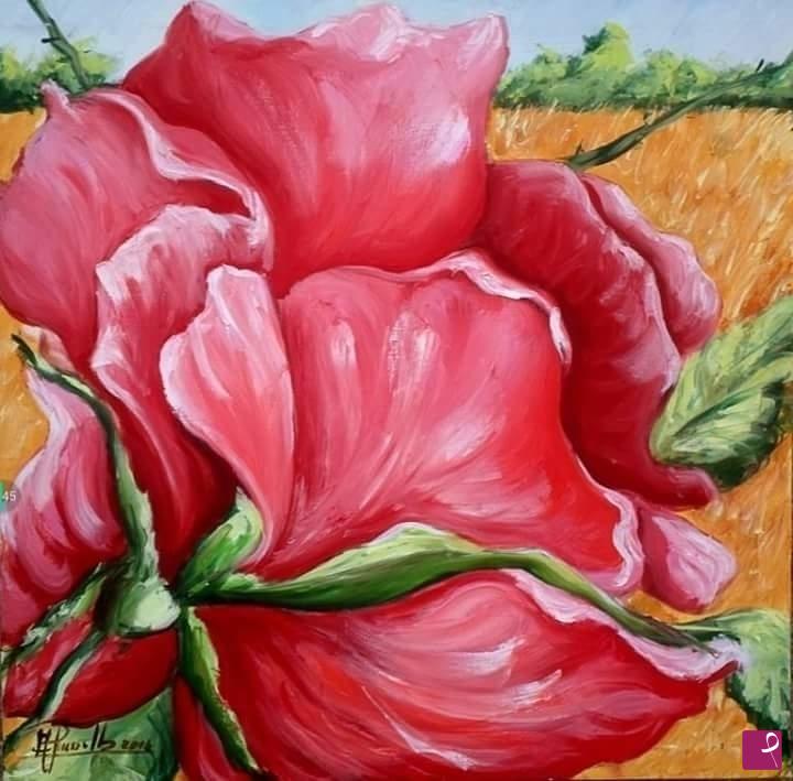 quadri in vendita online - Rosa selvatica