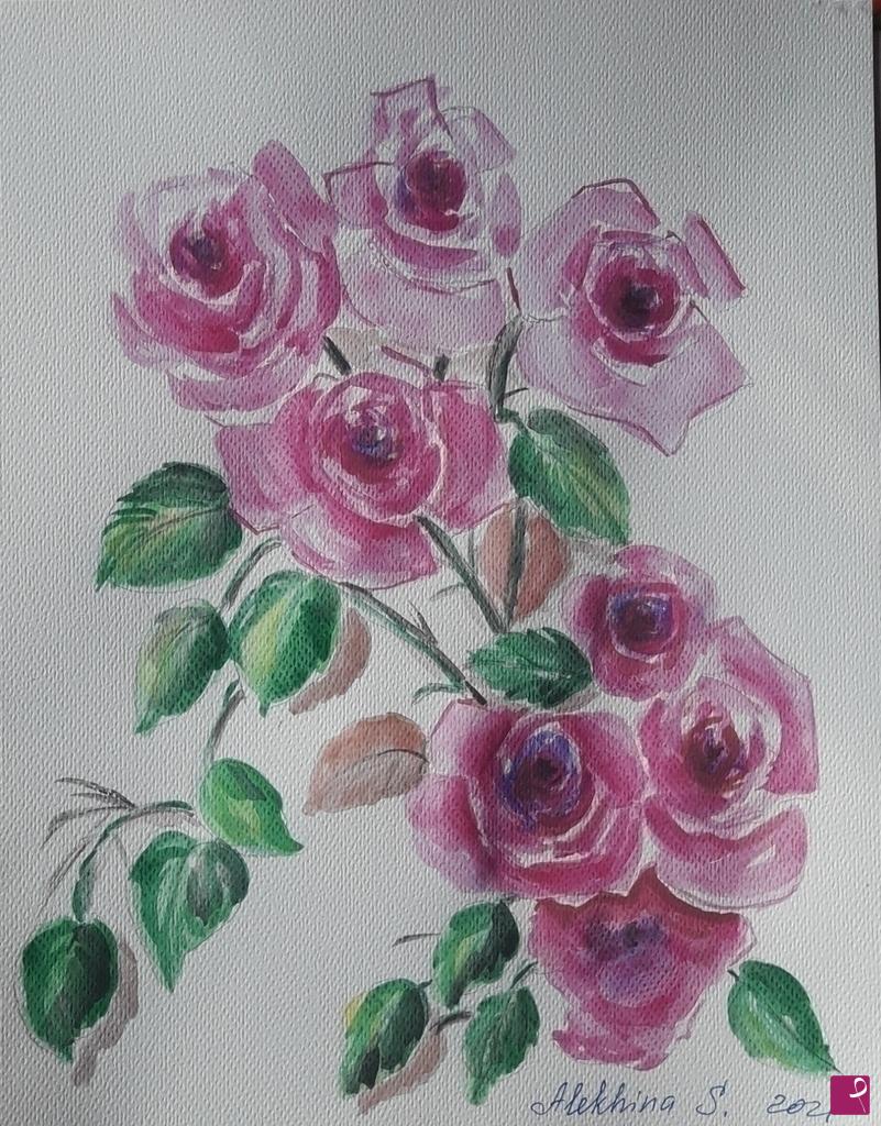 quadri in vendita online - Rose 
