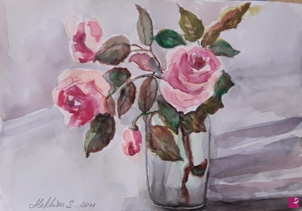 quadri in vendita online - Rose 