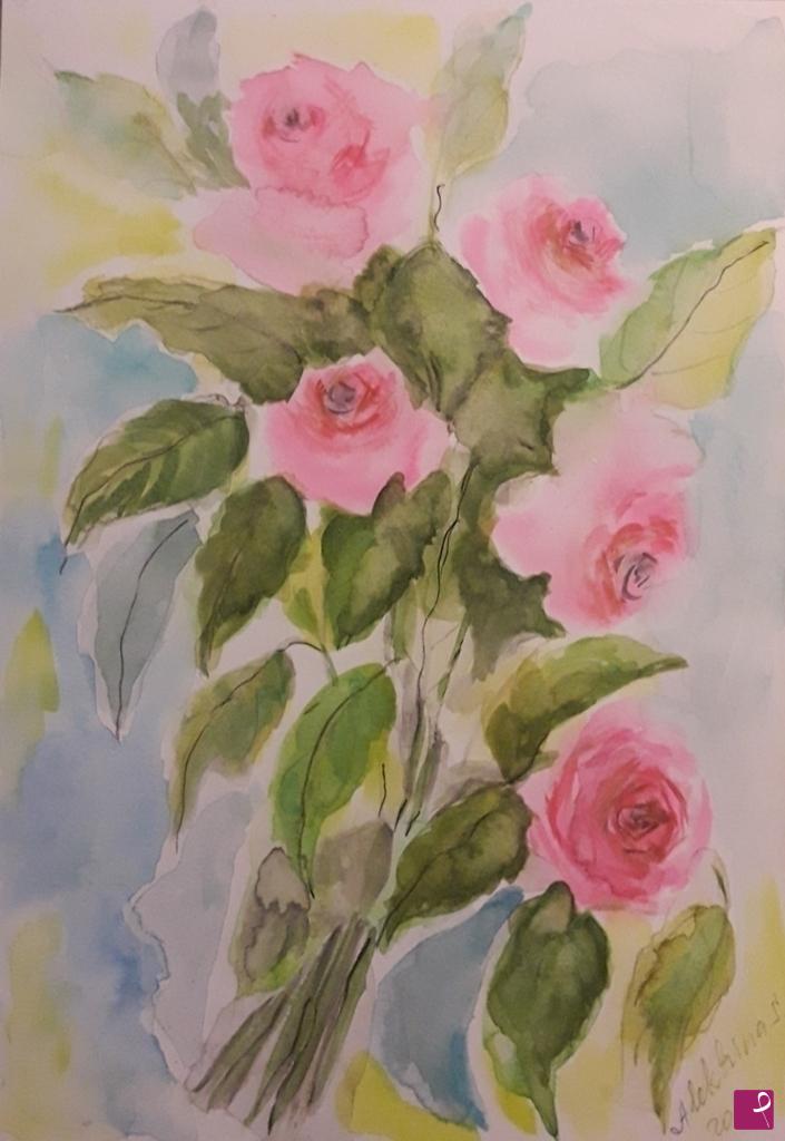 quadri in vendita online - Rose 