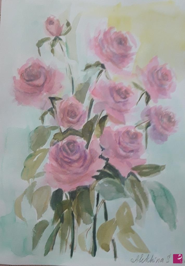 quadri in vendita online - Rose