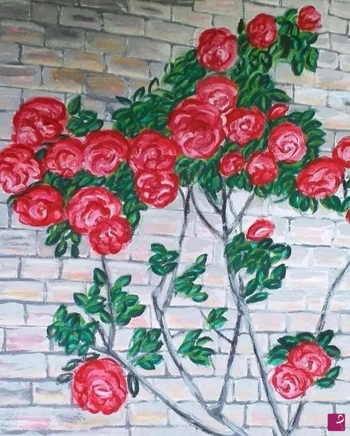 quadri in vendita online - Rose al cimitero 