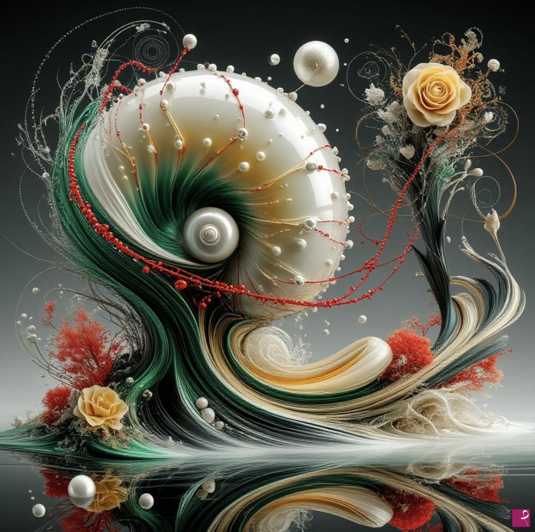 quadri in vendita online -  Rose and seashell