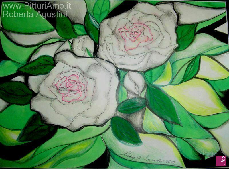 quadri in vendita online - ROSE BIANCHE