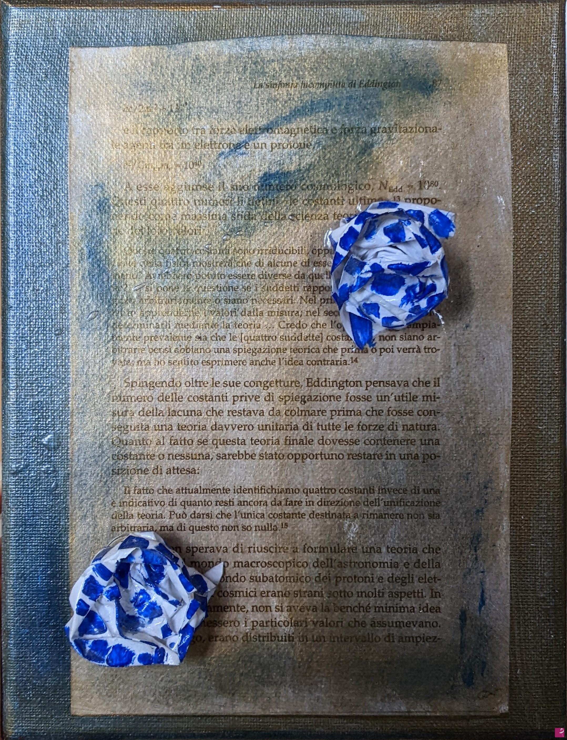 quadri in vendita online - Rose blu su verde