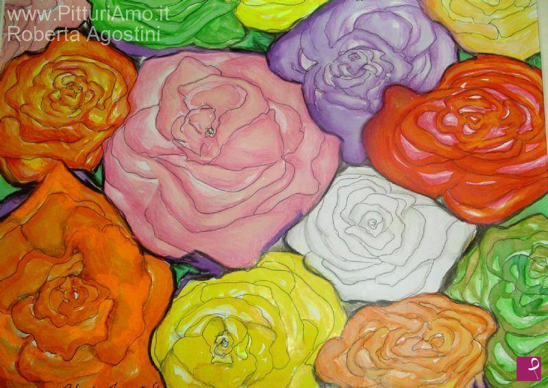 quadri in vendita online - ROSE COLORATE