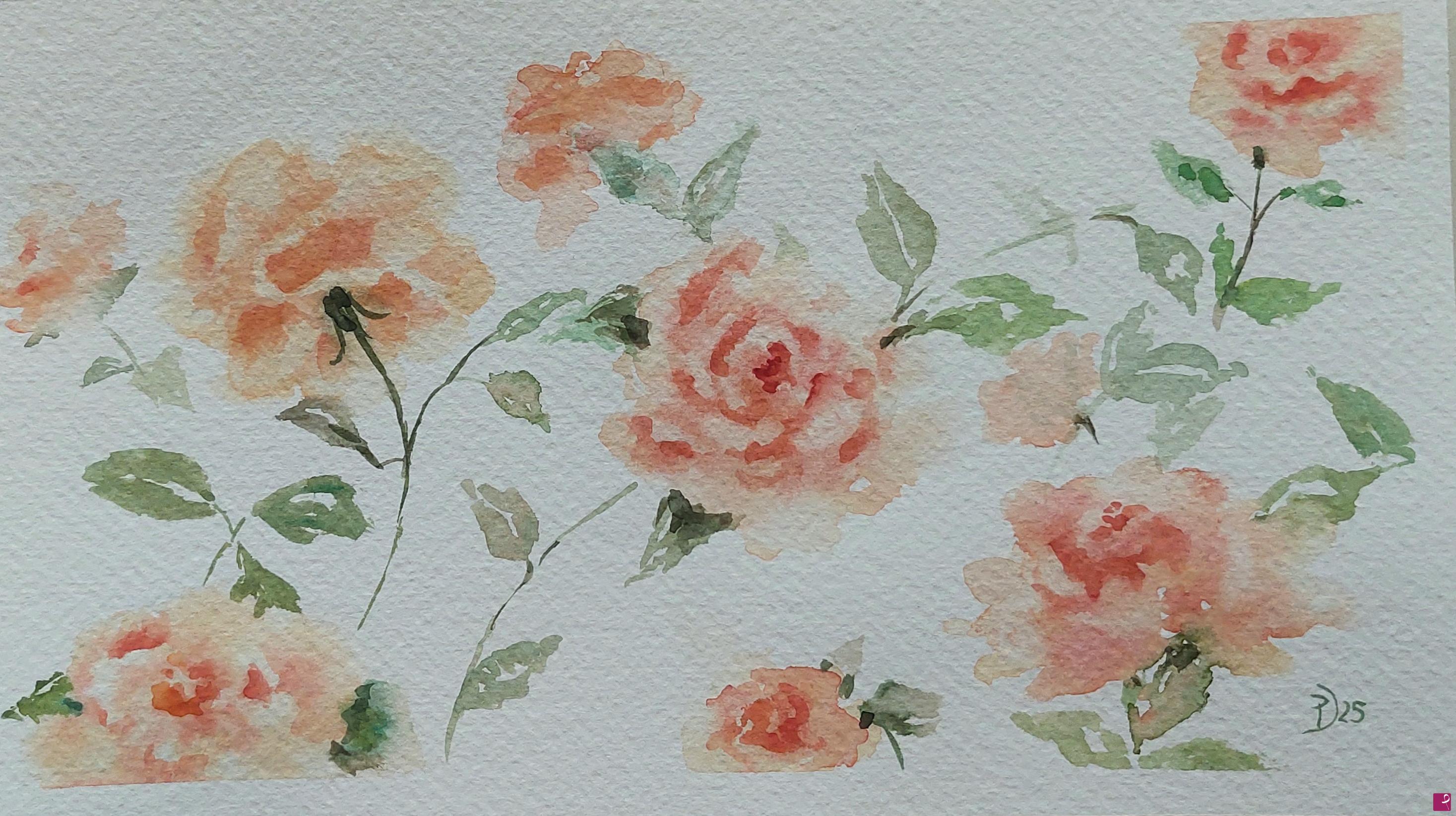 quadri in vendita online - Rose danzanti