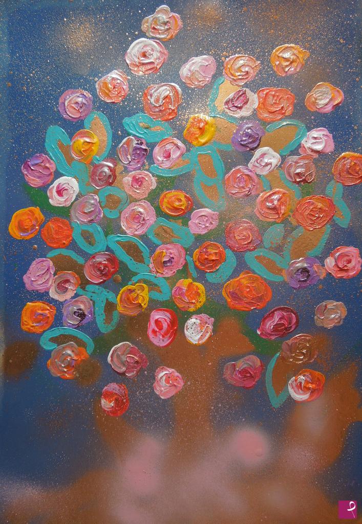 quadri in vendita online - Rose garden and blue sky - 353