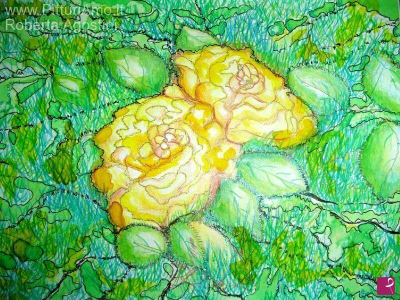 quadri in vendita online - ROSE GIALLE