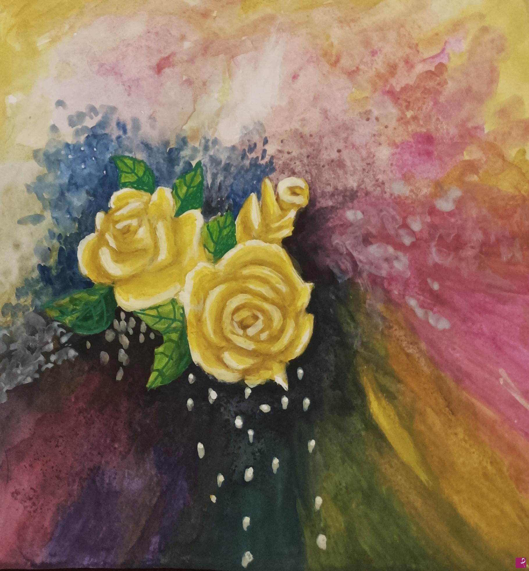 quadri in vendita online - Rose gialle 