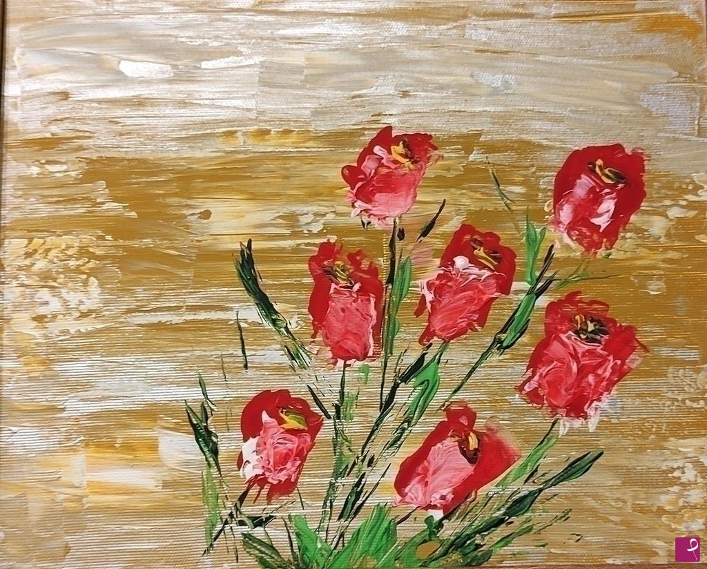 quadri in vendita online - Rose in bocciolo